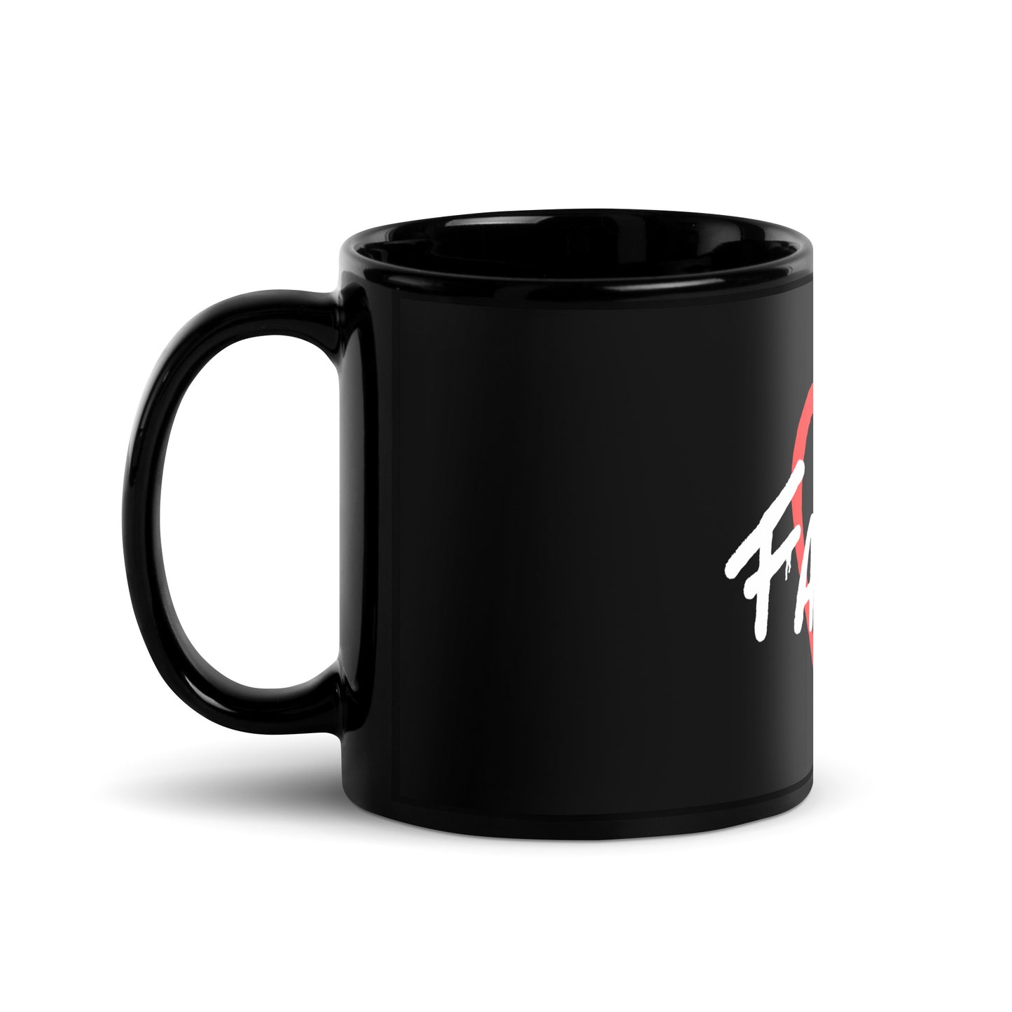 FAITH Black Glossy Mug