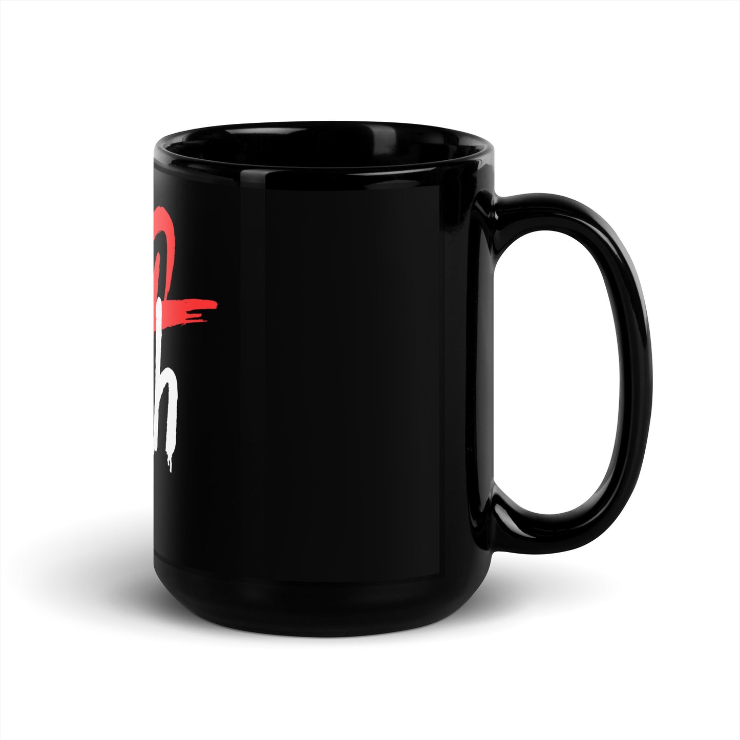 FAITH Black Glossy Mug