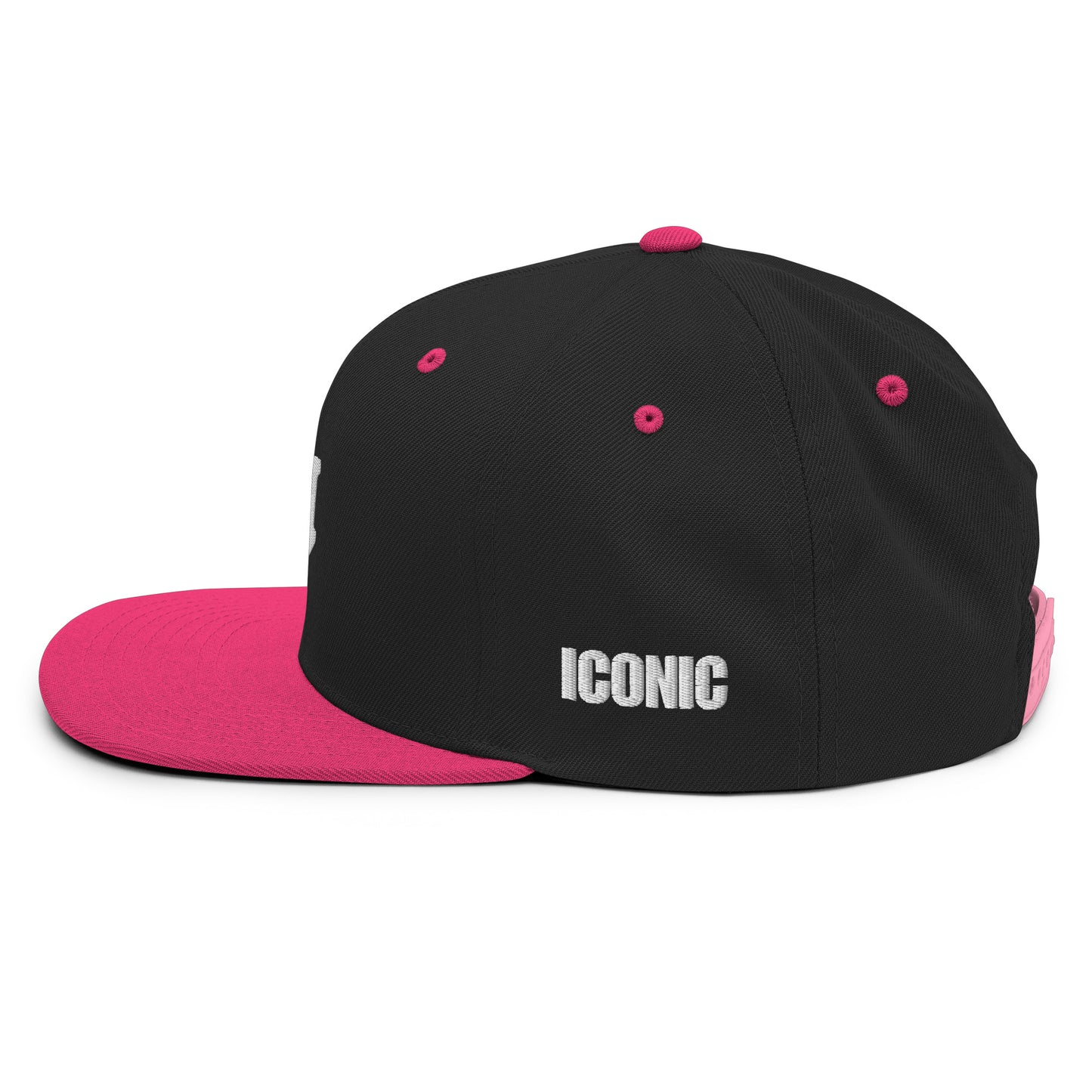 Classic "IM" Logo Snapback Hat (White Stitching)