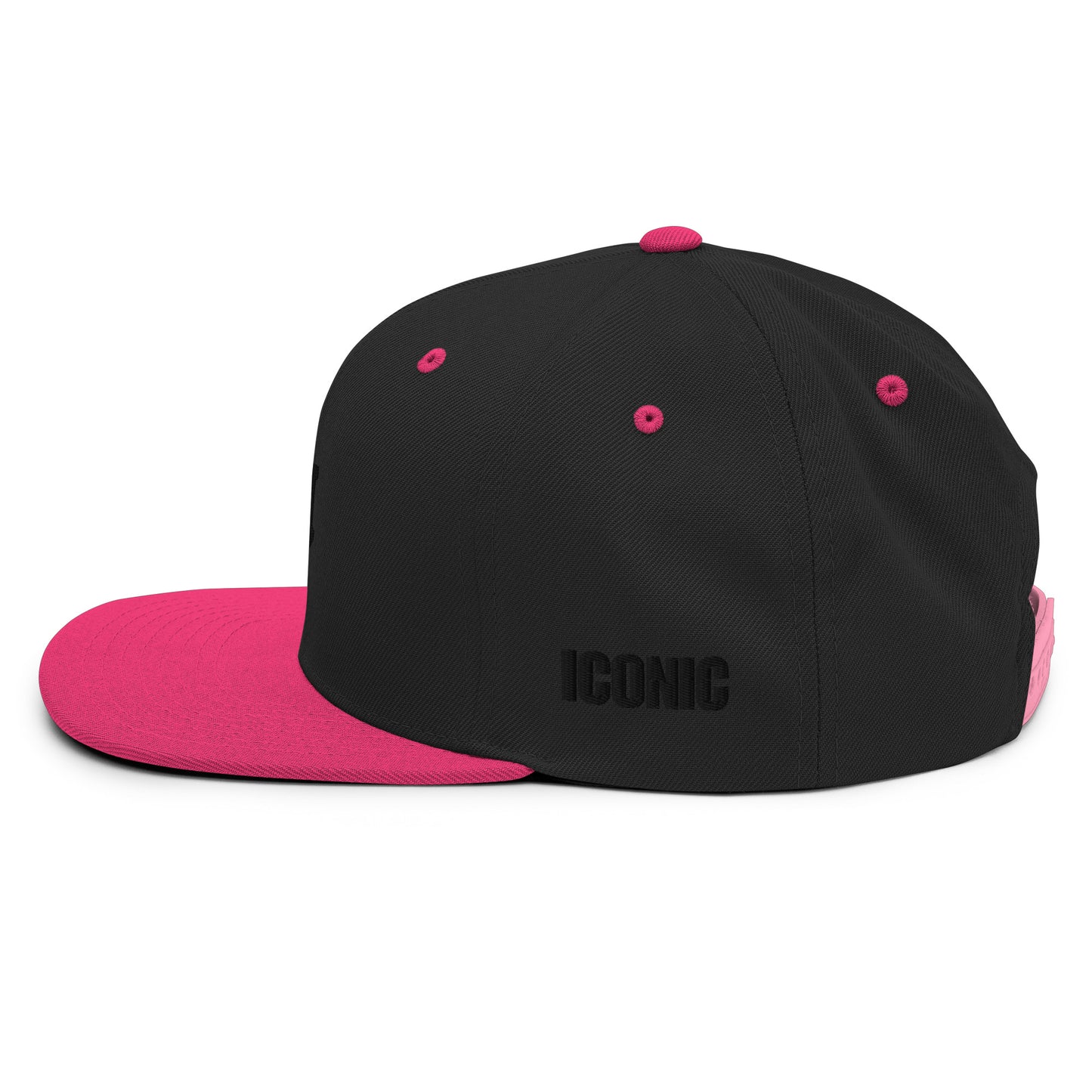 Classic "IM" Logo Snapback Hat (Black Stitching)