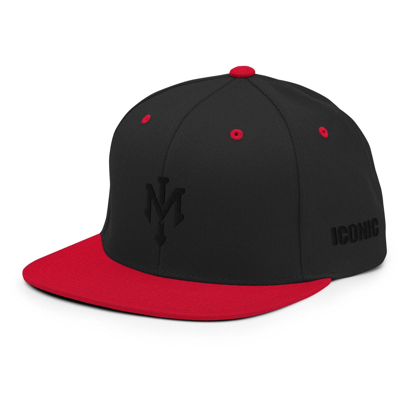 Classic "IM" Logo Snapback Hat (Black Stitching)