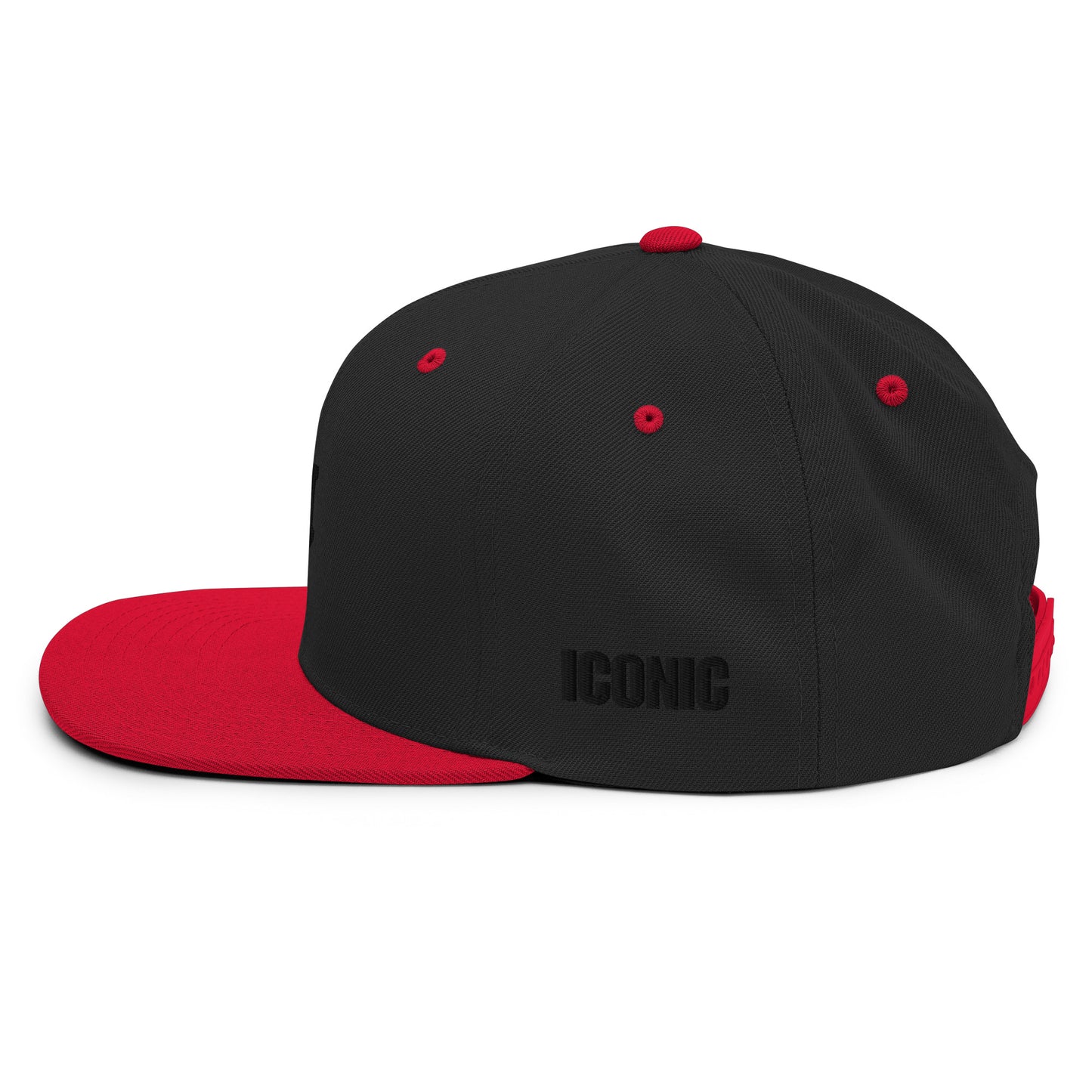 Classic "IM" Logo Snapback Hat (Black Stitching)