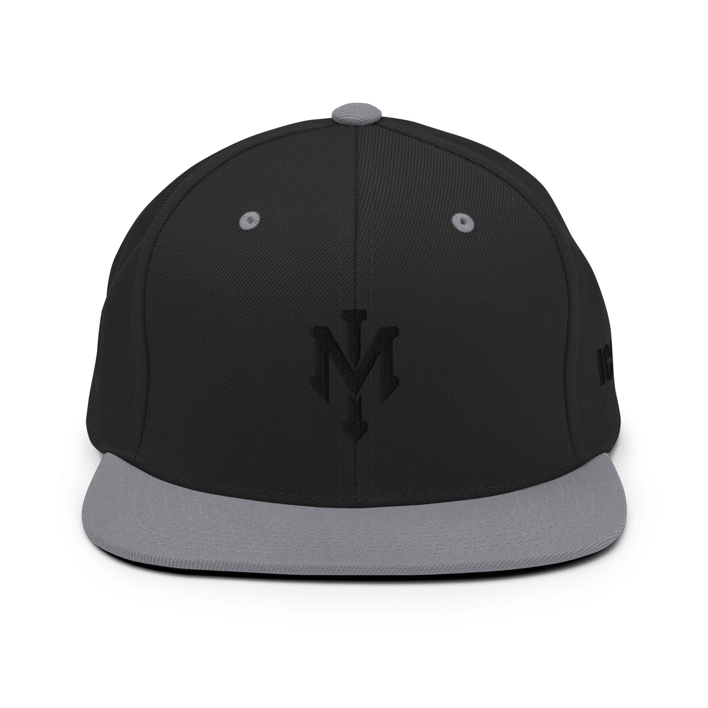 Classic "IM" Logo Snapback Hat (Black Stitching)