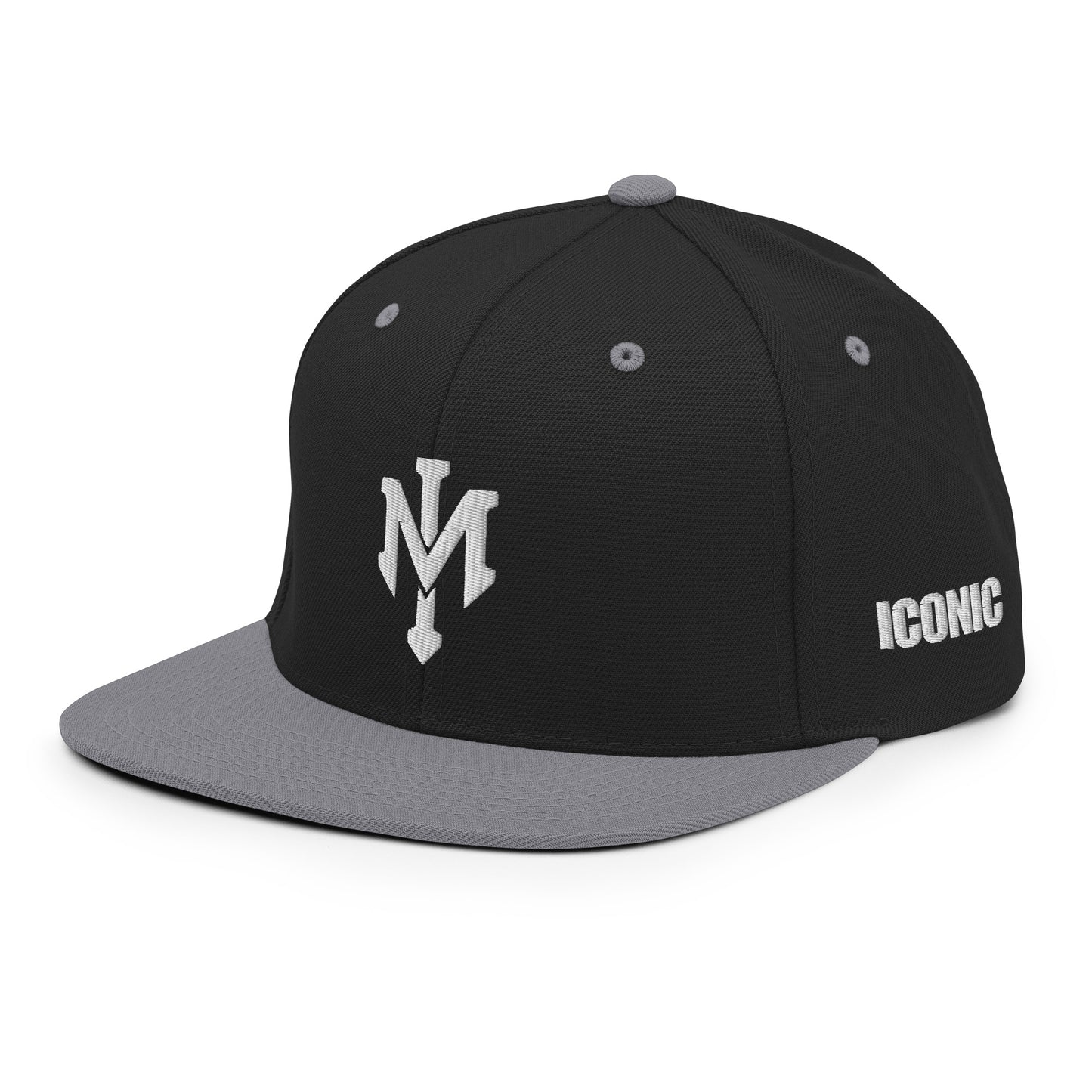 Classic "IM" Logo Snapback Hat (White Stitching)