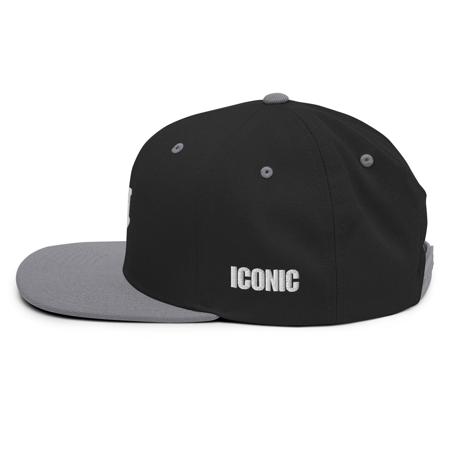 Classic "IM" Logo Snapback Hat (White Stitching)