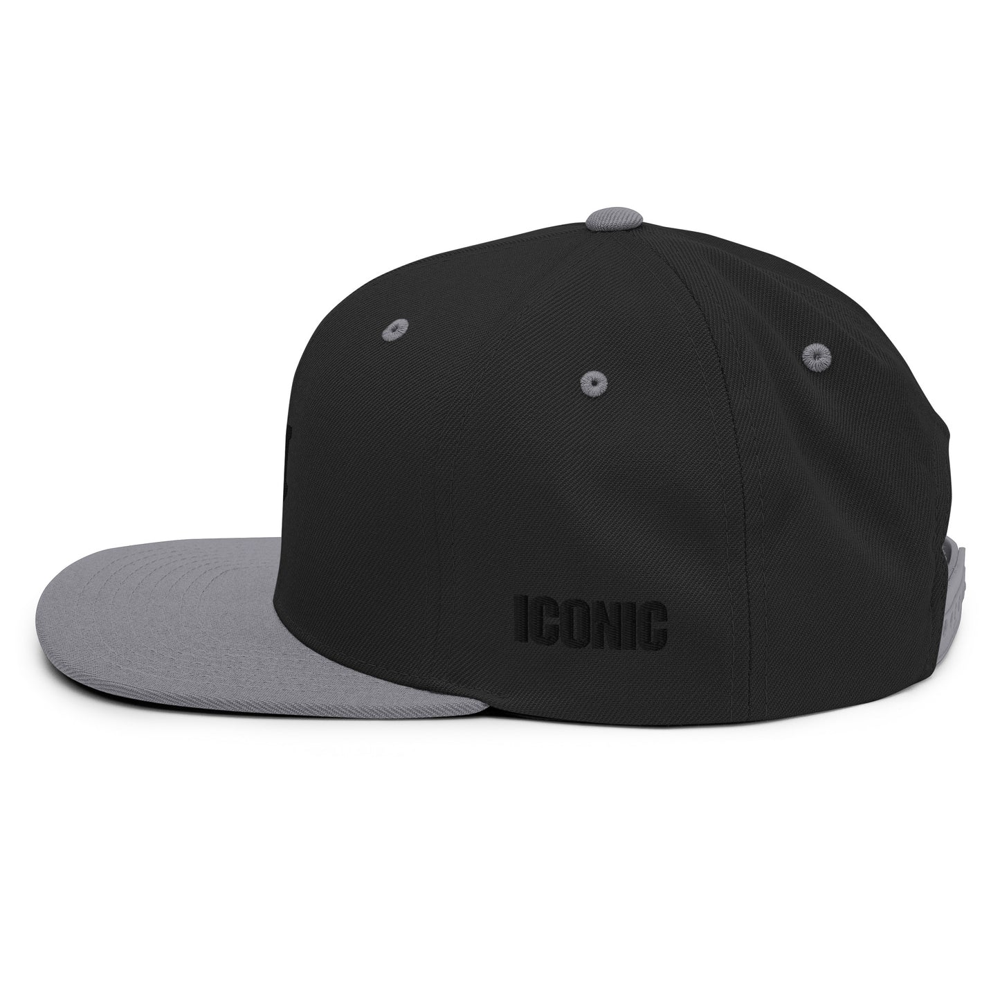 Classic "IM" Logo Snapback Hat (Black Stitching)