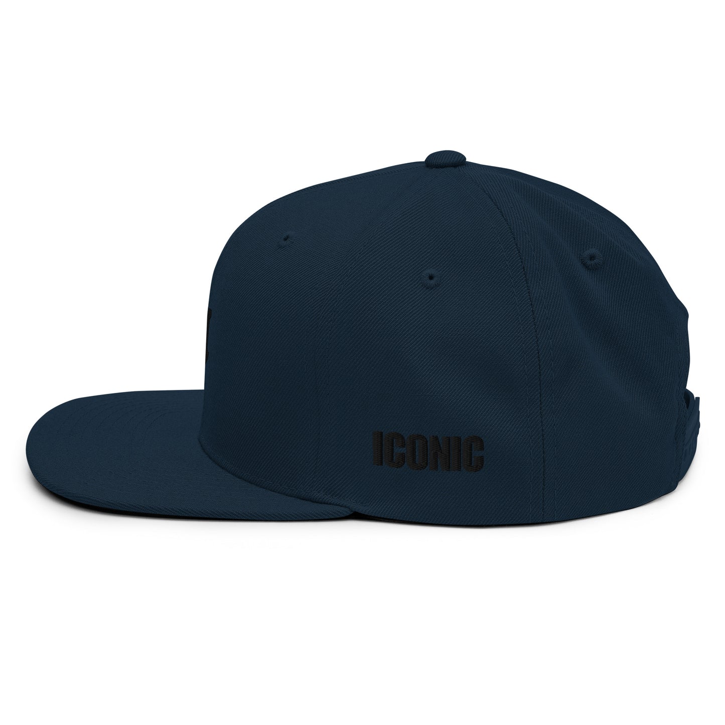 Classic "IM" Logo Snapback Hat (Black Stitching)