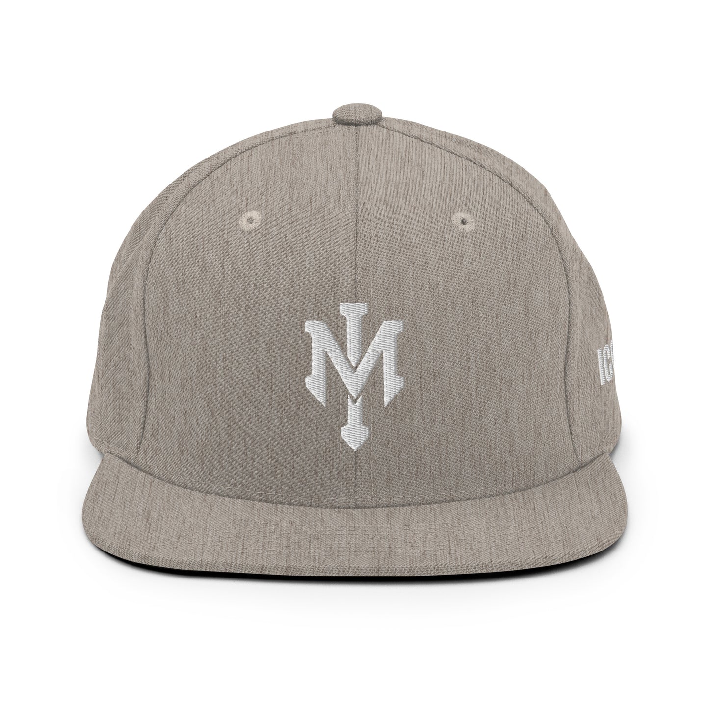 Classic "IM" Logo Snapback Hat (White Stitching)