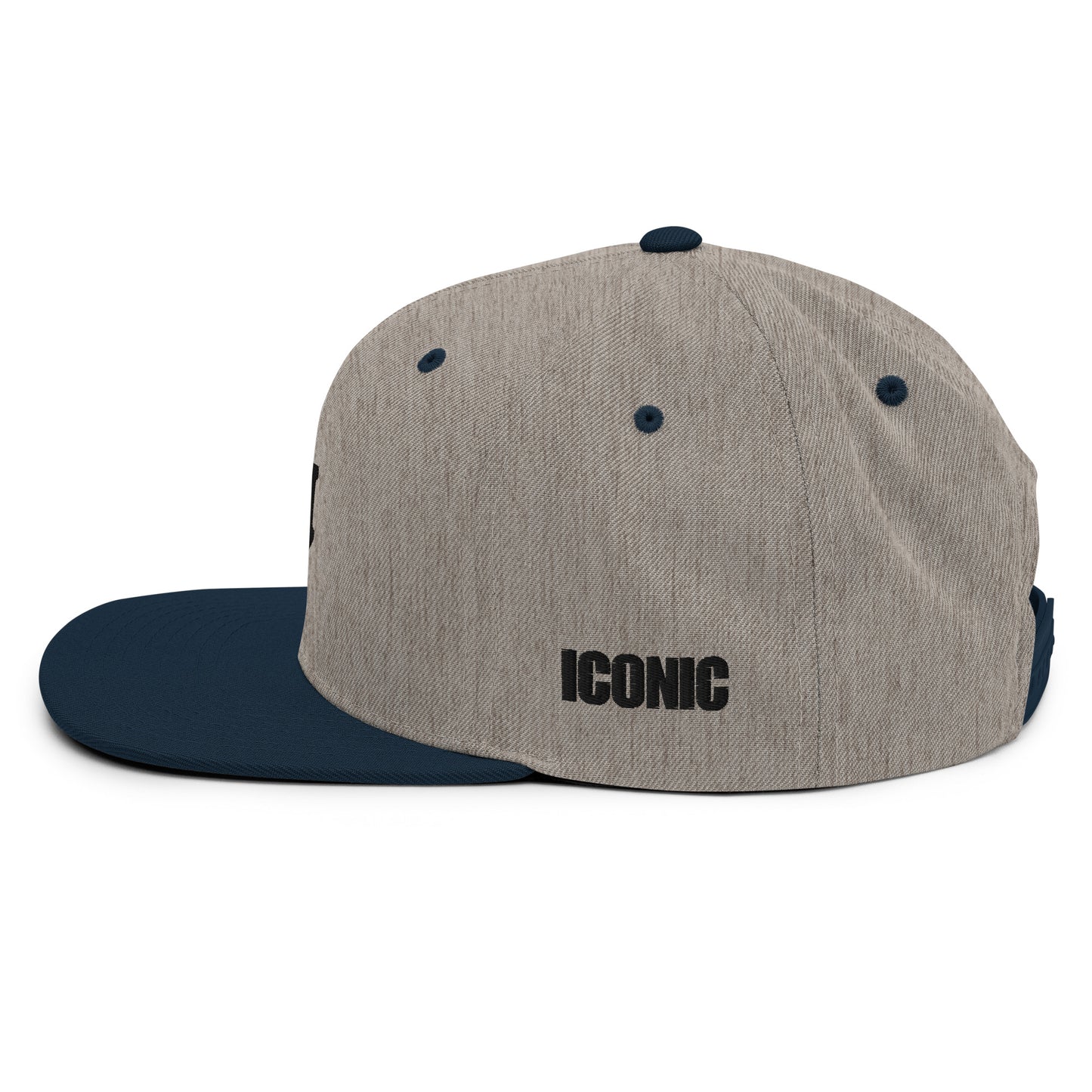 Classic "IM" Logo Snapback Hat (Black Stitching)