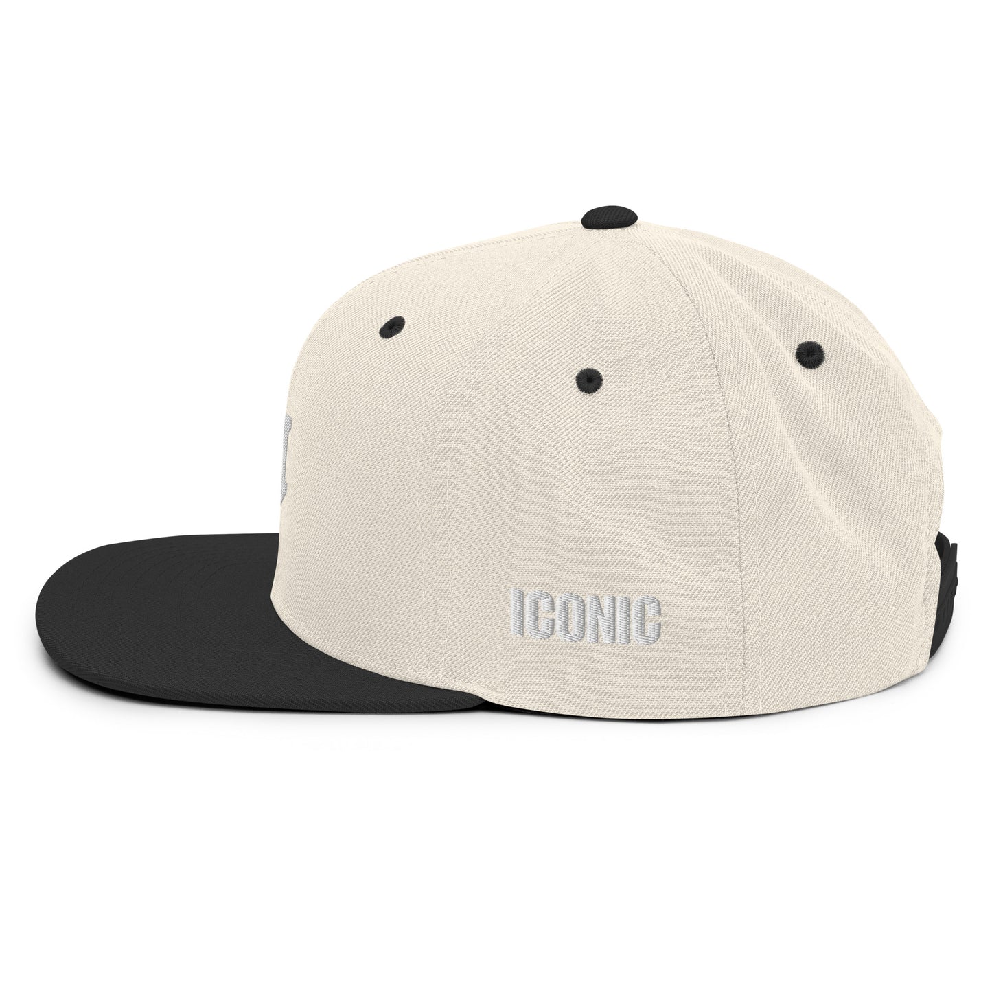 Classic "IM" Logo Snapback Hat (White Stitching)