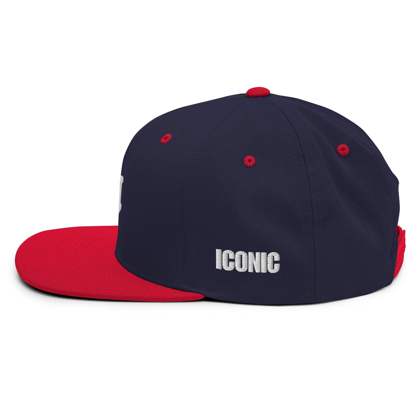 Classic "IM" Logo Snapback Hat (White Stitching)