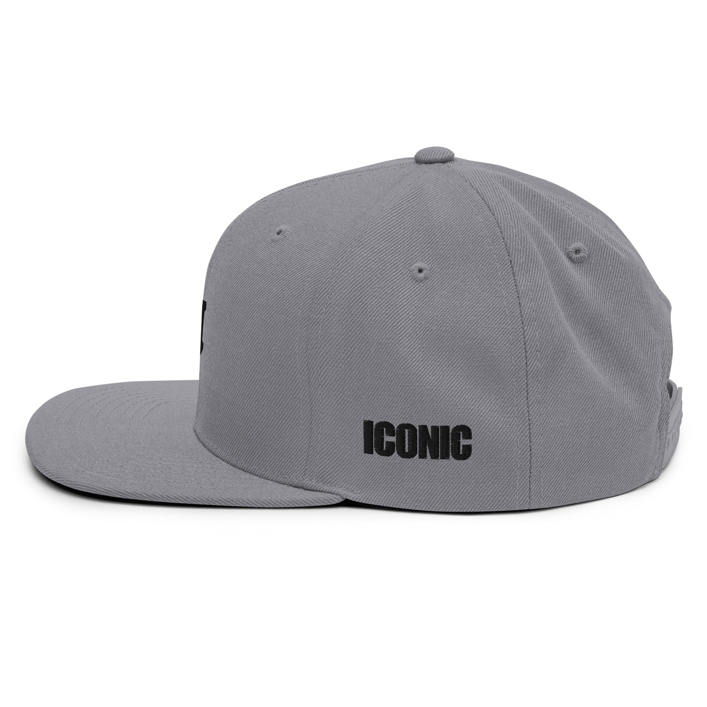 Classic "IM" Logo Snapback Hat (Black Stitching)