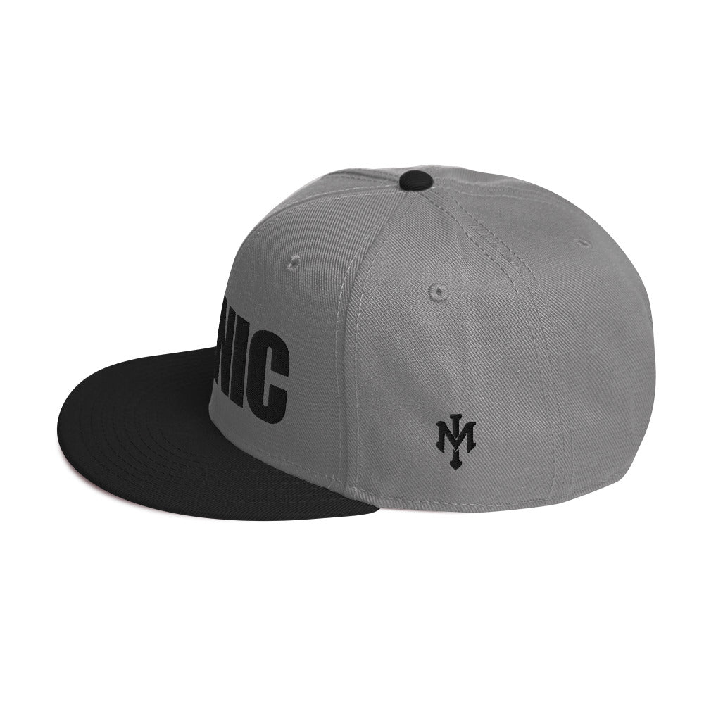 ICONIC Snapback Hats w/Black Lettering