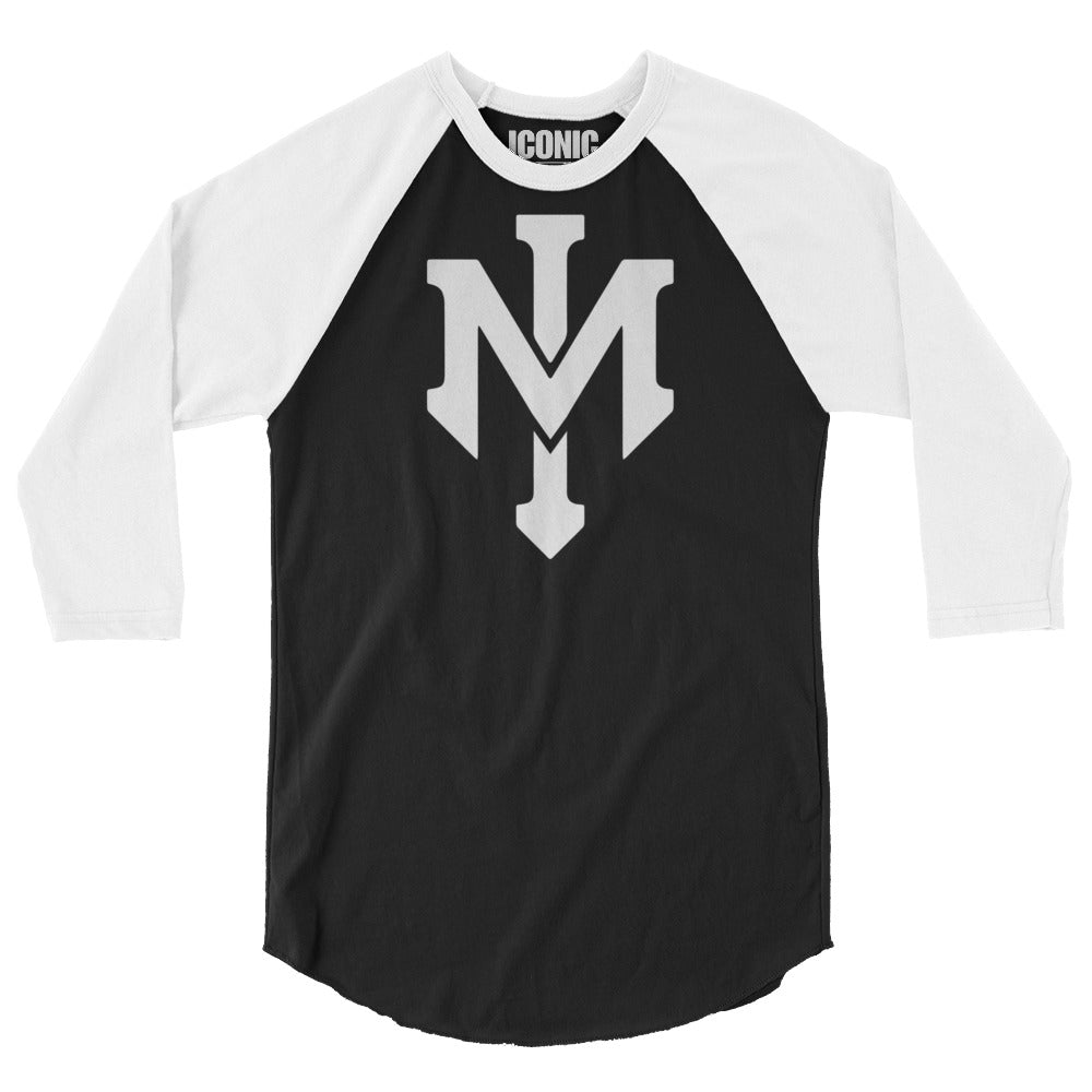 3/4 Sleeve Classic "IM" Logo Baseball Tee (White Logo) [Unisex]