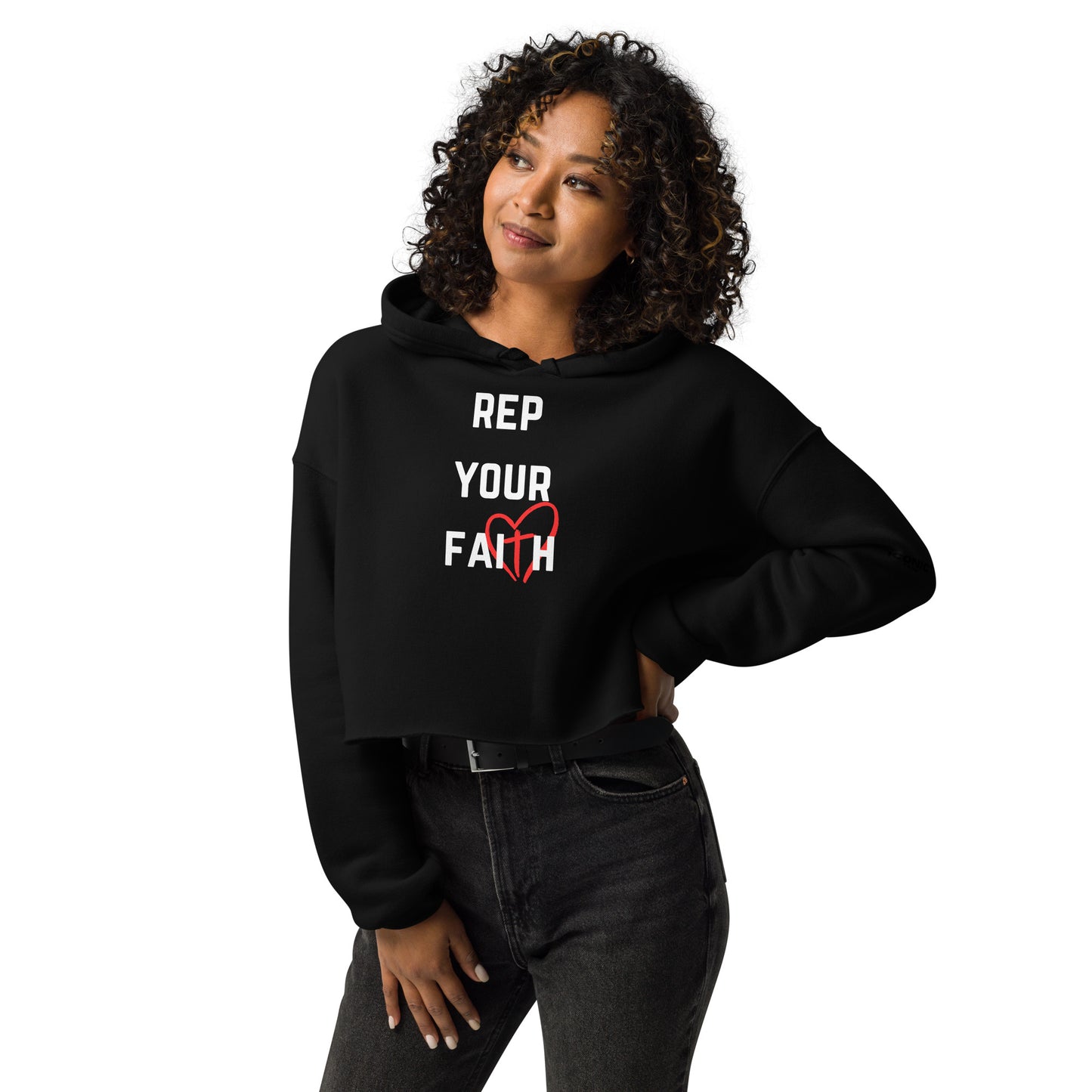 Rep Your Faith Crop Hoodie