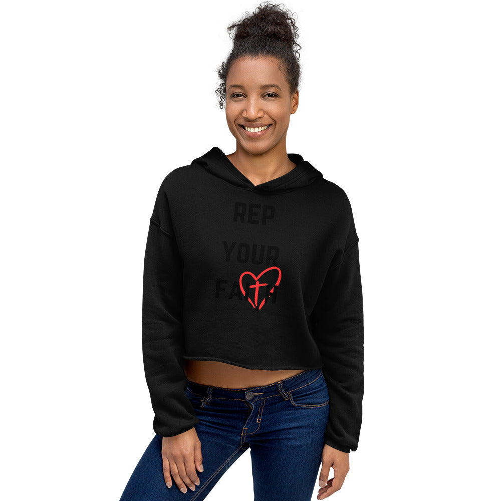 Rep Your Faith Crop Hoodie