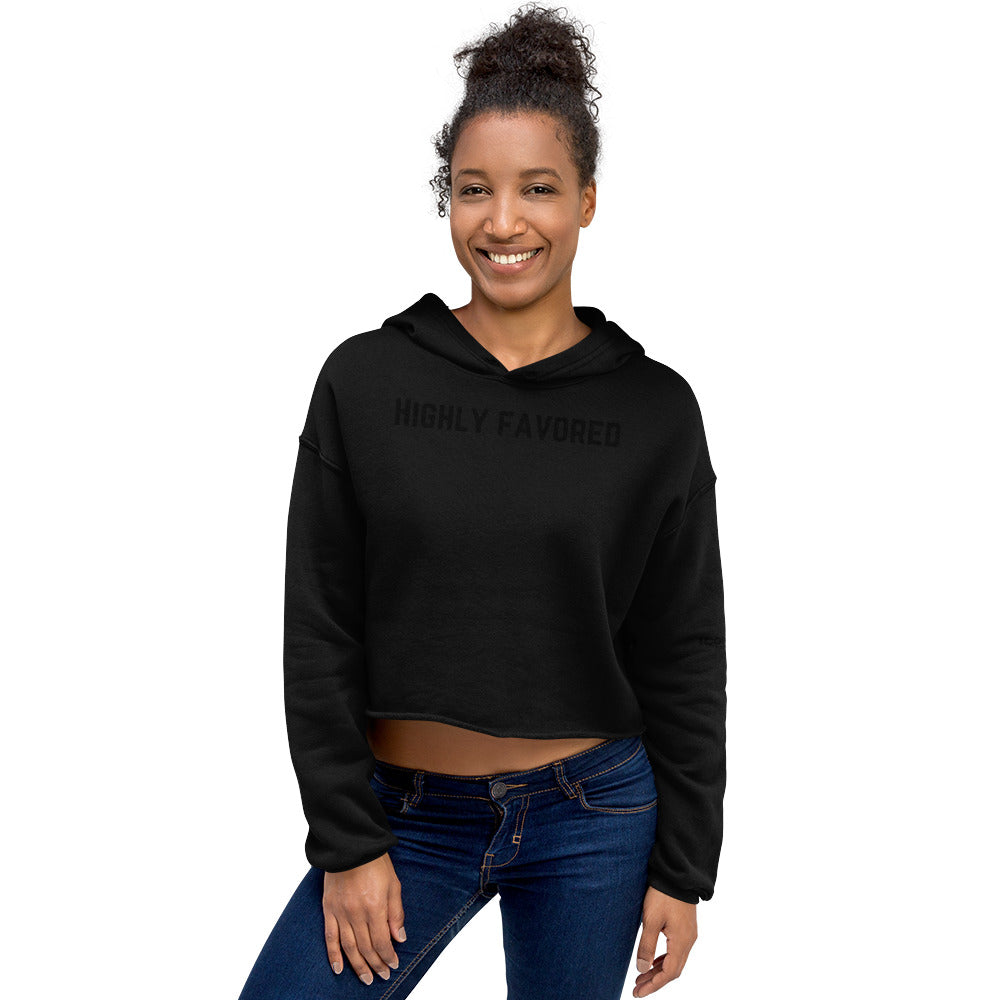 Highly Favored Crop Hoodie