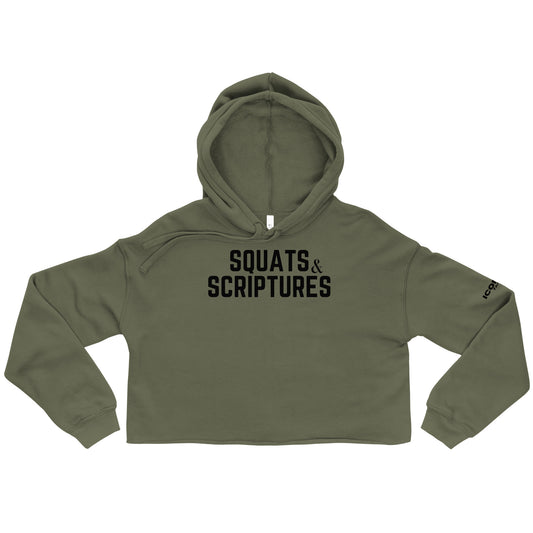 Squats and Scriptures Crop Hoodie