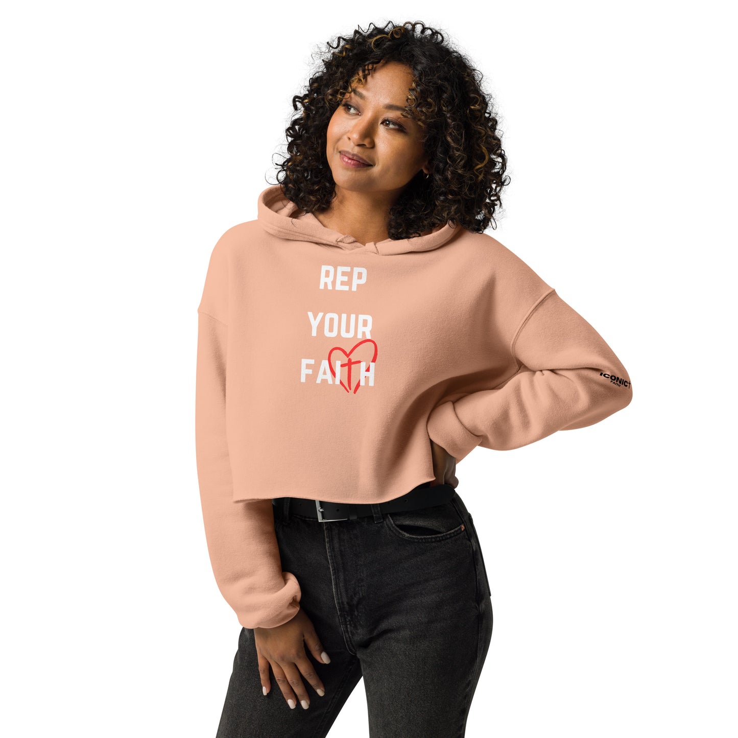 Rep Your Faith Crop Hoodie