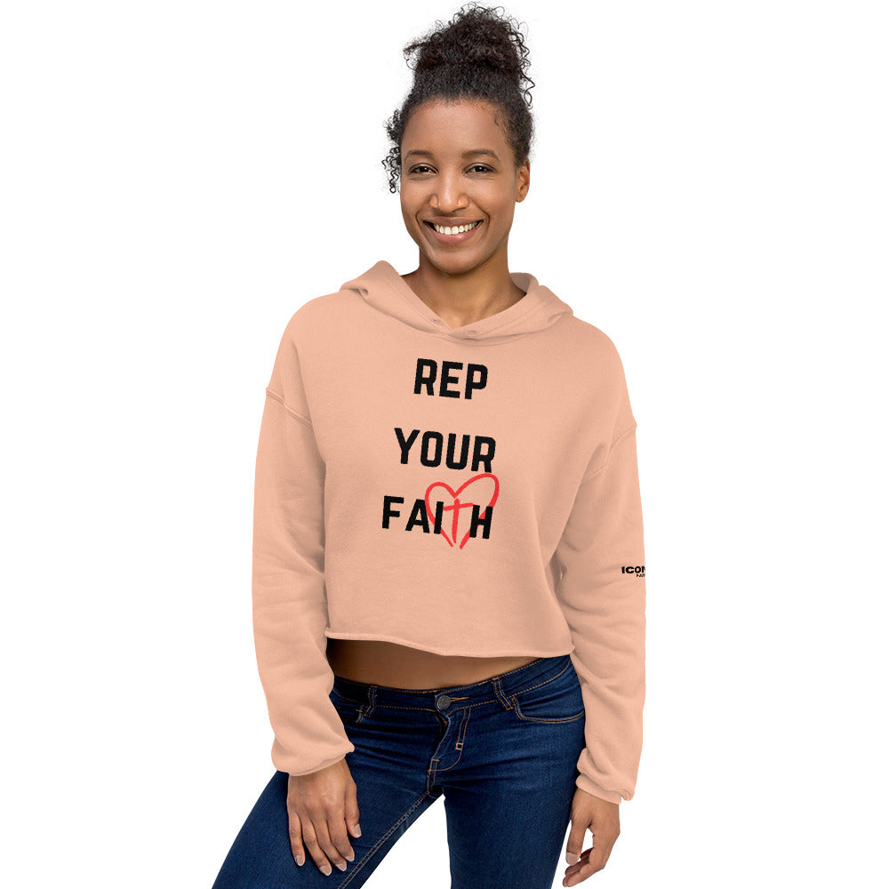 Rep Your Faith Crop Hoodie