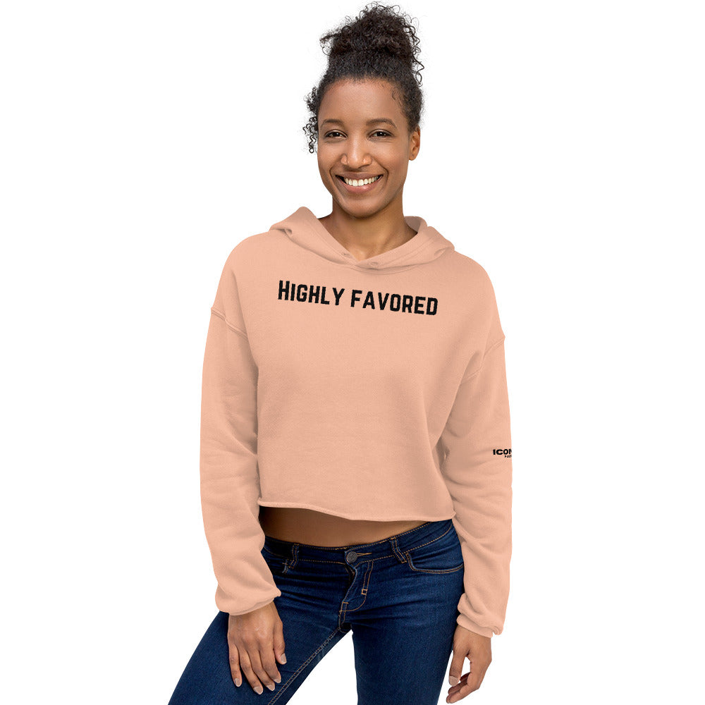 Highly Favored Crop Hoodie