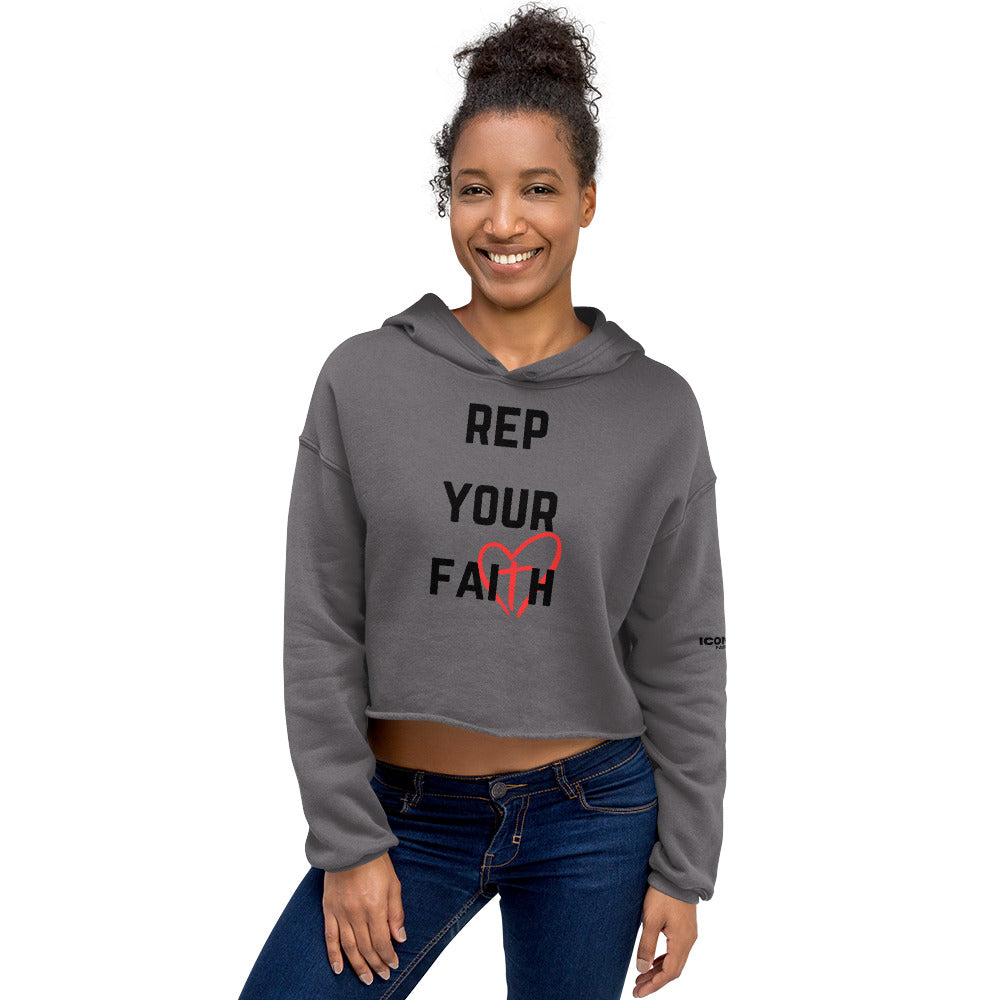 Rep Your Faith Crop Hoodie