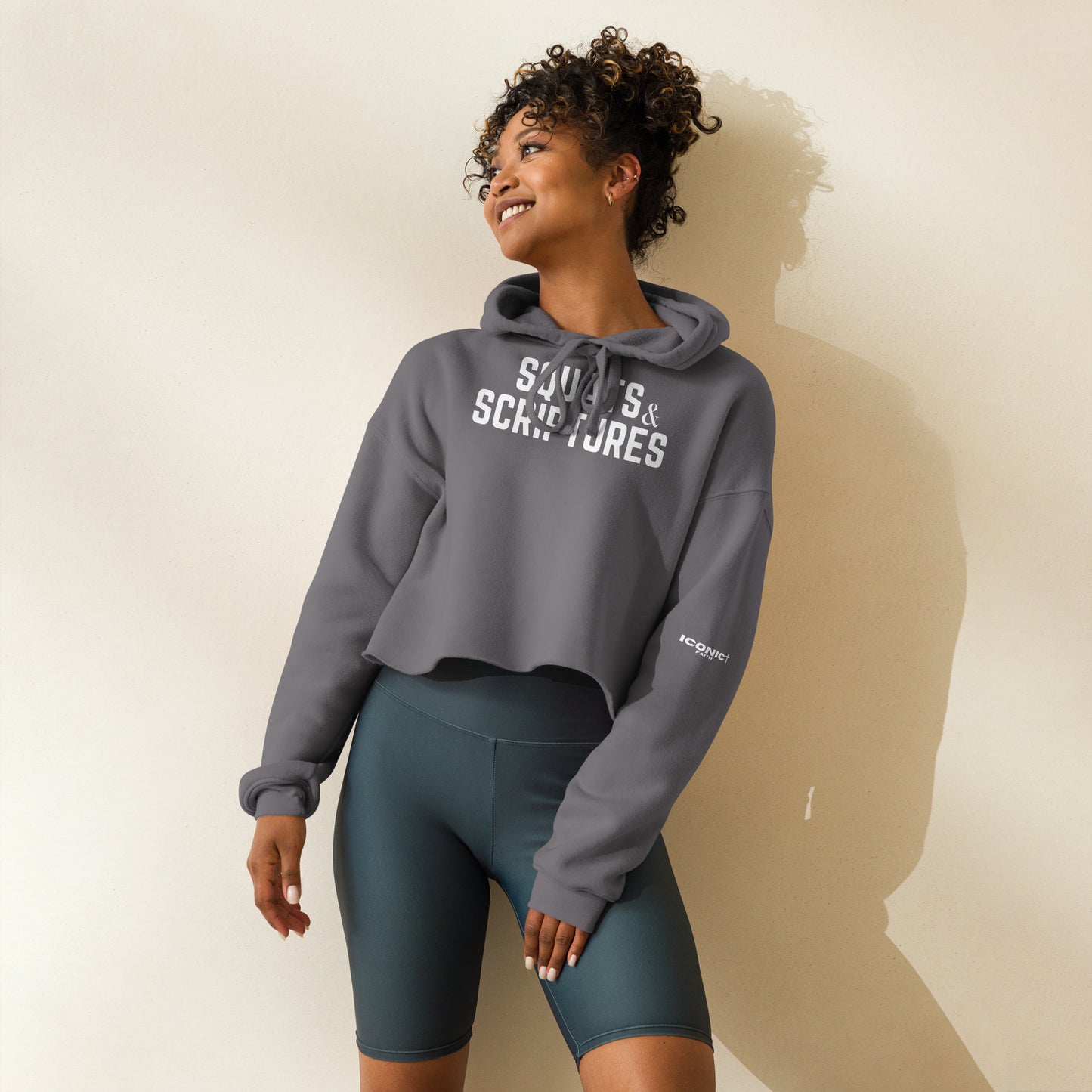 Squats and Scriptures Crop Hoodie