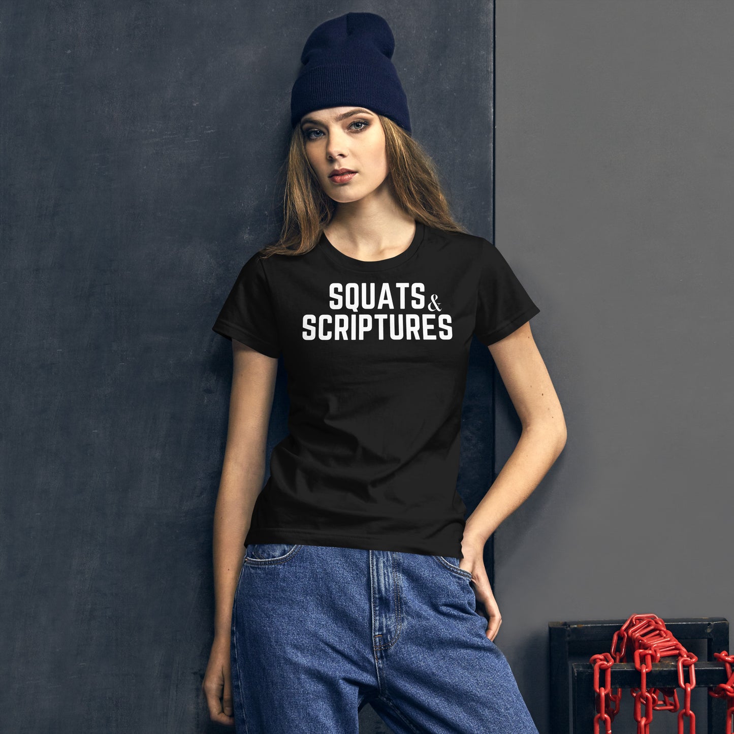 Squats and Scriptures Women's short sleeve t-shirt