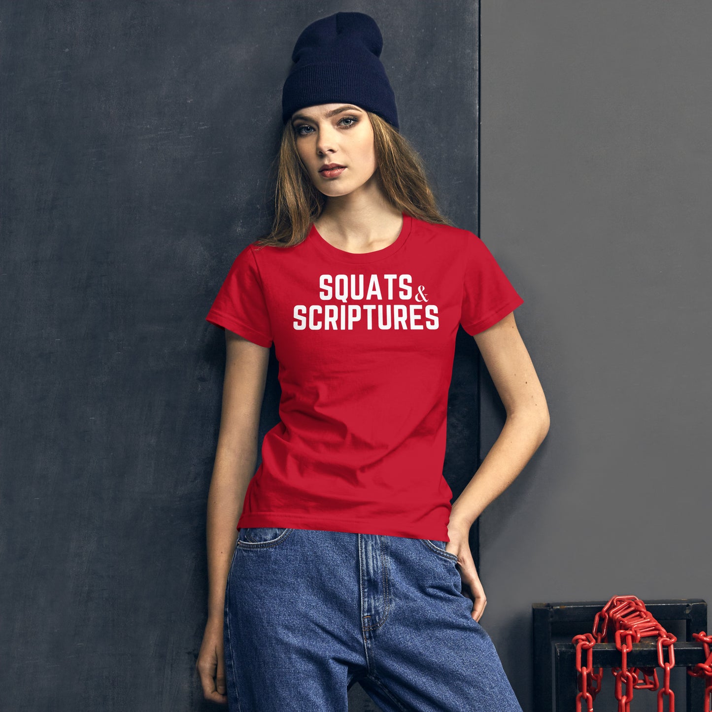 Squats and Scriptures Women's short sleeve t-shirt