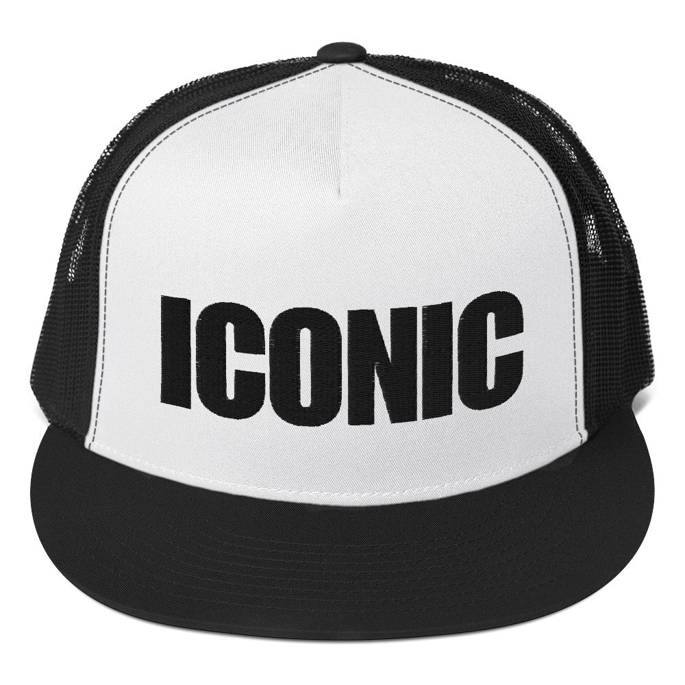 ICONIC Trucker Snapback w/Black Lettering