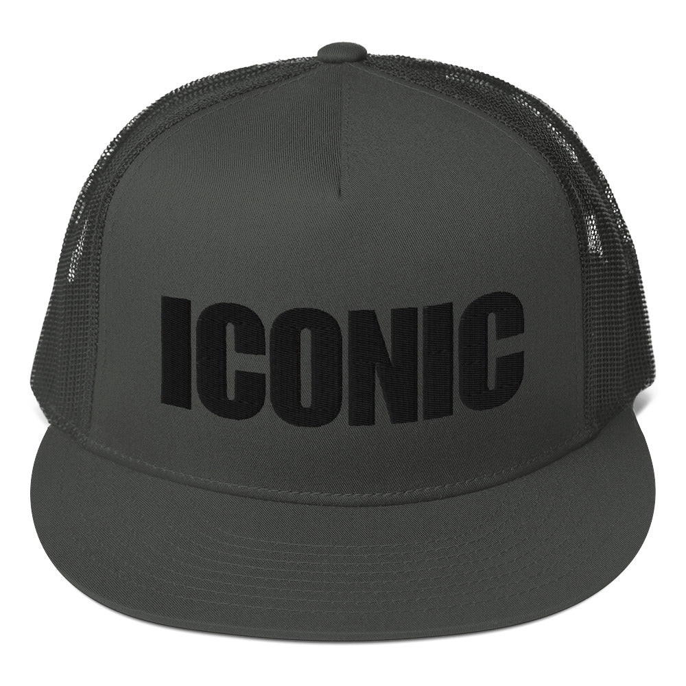 ICONIC Trucker Snapback w/Black Lettering