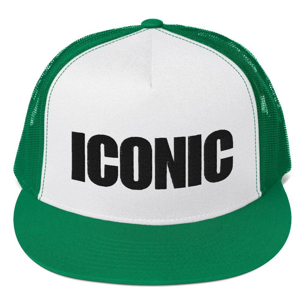 ICONIC Trucker Snapback w/Black Lettering