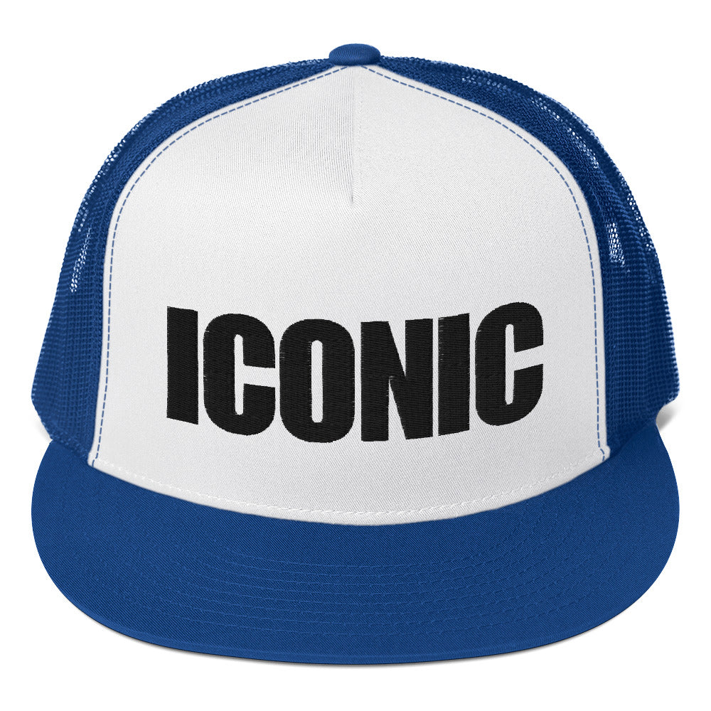 ICONIC Trucker Snapback w/Black Lettering