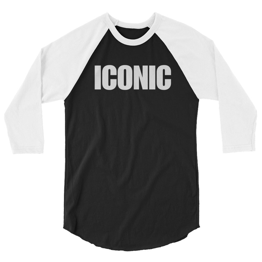 3/4 Sleeve ICONIC Baseball Tee (White Logo) [Unisex]