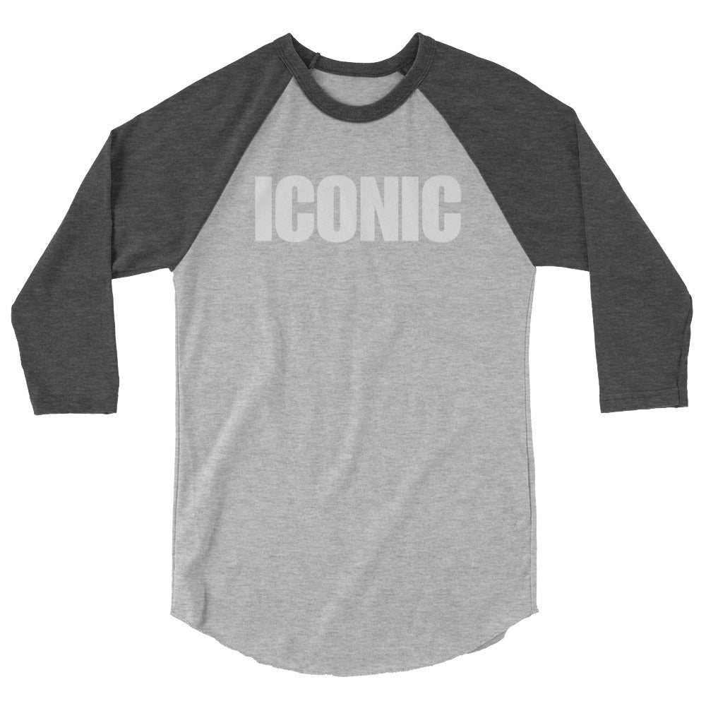 3/4 Sleeve ICONIC Baseball Tee (White Logo) [Unisex]